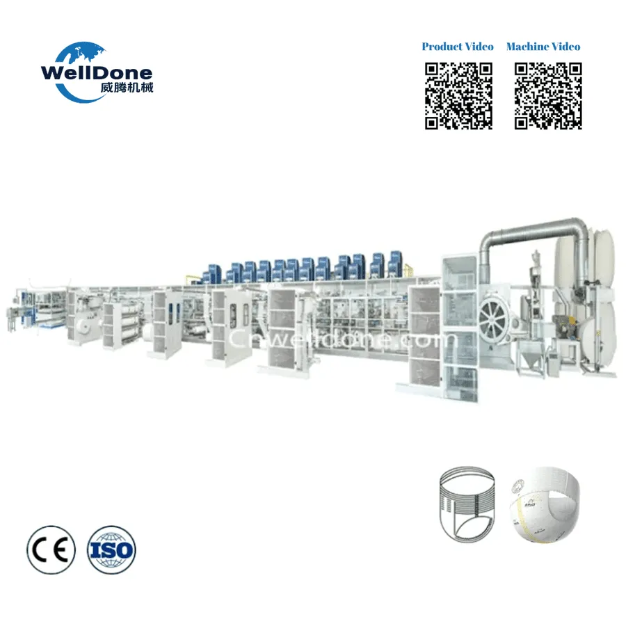 Full servo pull-up baby diaper machine production line