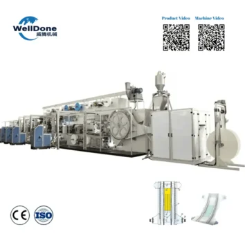 T-shape Fully Automatic Baby Diaper Machine