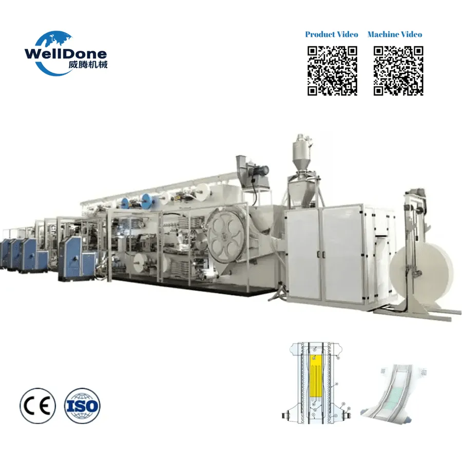 T-shape Fully Automatic Baby Diaper Machine