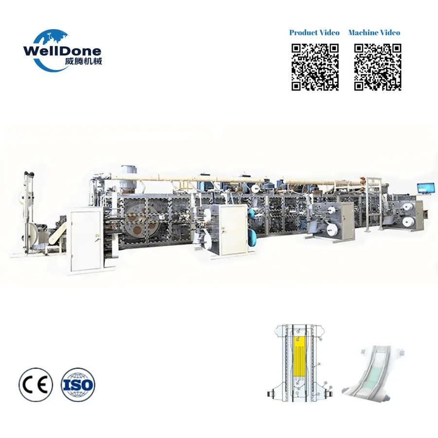 T-shape High Speed Baby Diaper Machine