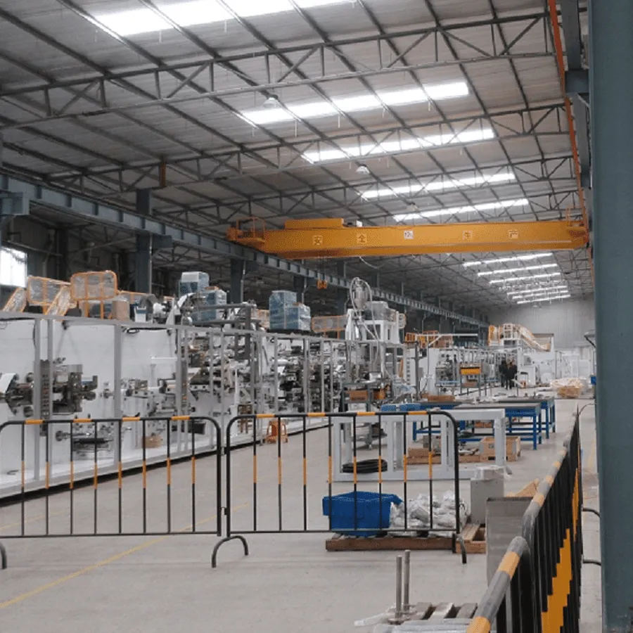Full View of Baby Diaper Production Line Workshop