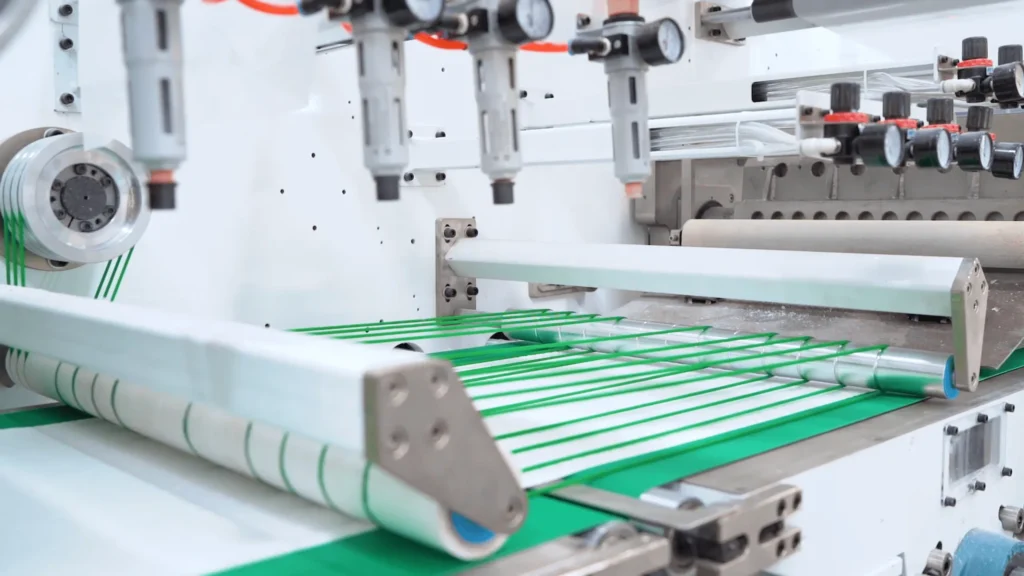 Elastic Application & Precision Positioning Unit for Pet Care Pad Machine