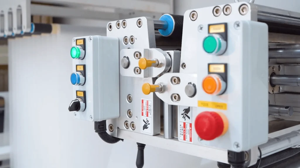 Operator Control Panel & Safety System on Pet Pad Production Line