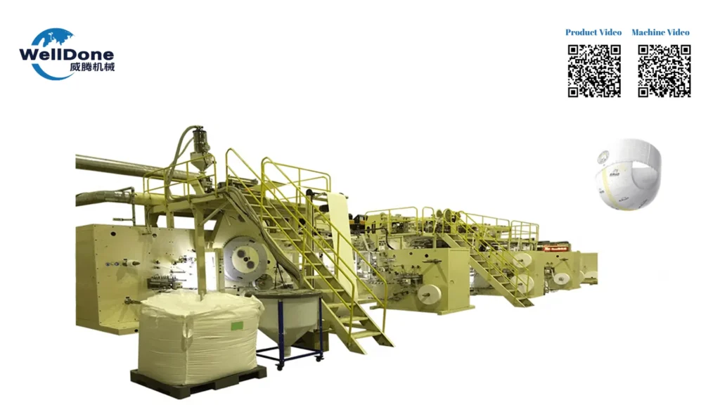 Best 3-Pieces Type Baby Pant Diaper Machine Factory Price