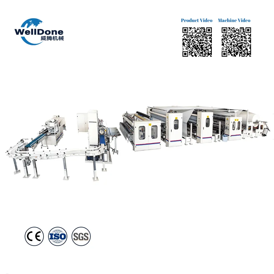 Automatic Toilet Roll & Kitchen Towel Making Machine Line