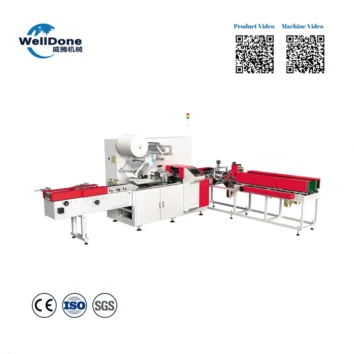 Full Servo Single Roll Toilet Paper Wrapping Machine