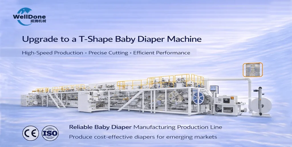 welldone-t-shape-baby-diaper-machine-production-line