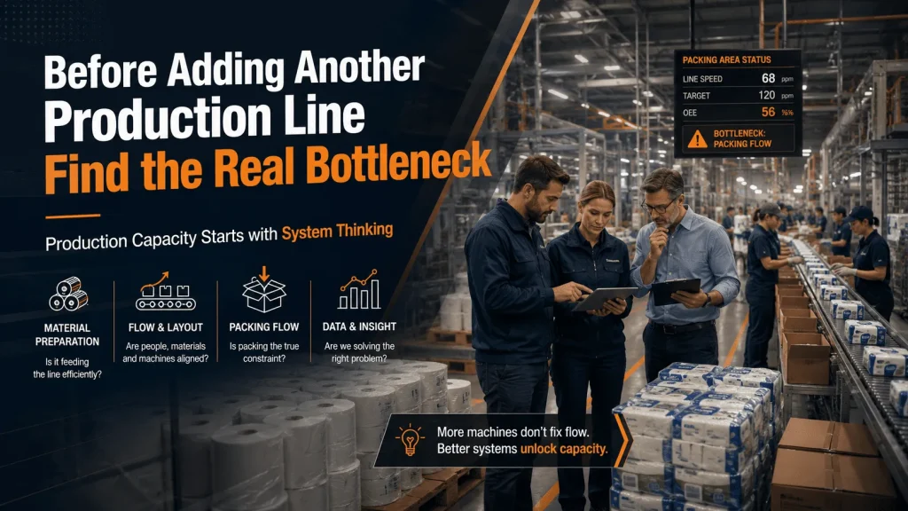 production-bottleneck-analysis-hygiene-machinery-linkedin-cover