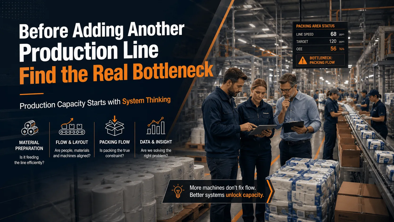 production-bottleneck-analysis-hygiene-machinery-linkedin-cover