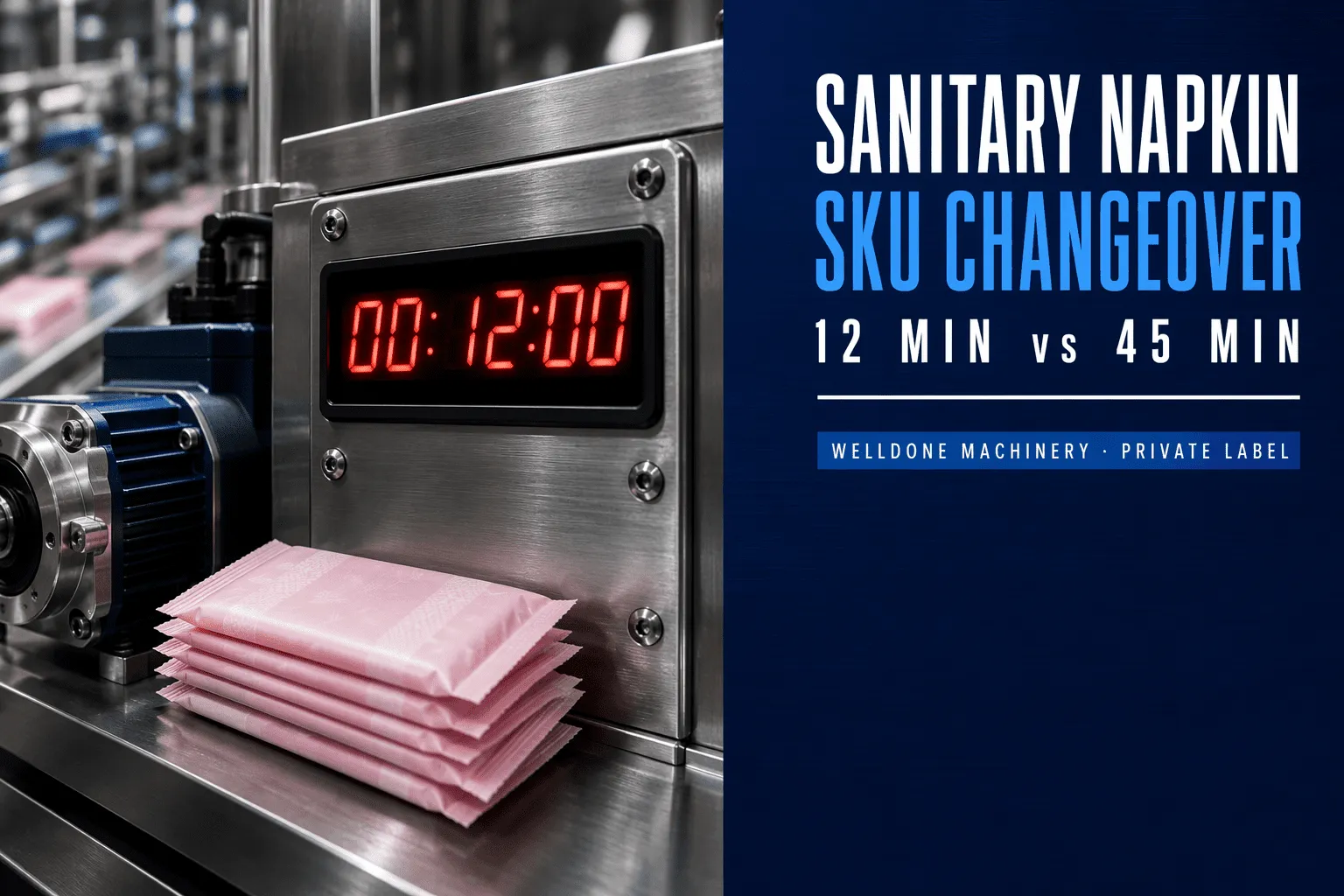 sanitary-napkin-sku-changeover-time-servo-line-welldone-machinery