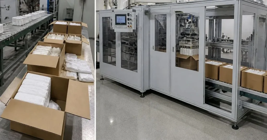 manual-vs-automatic-case-packing-hygiene-products-welldone