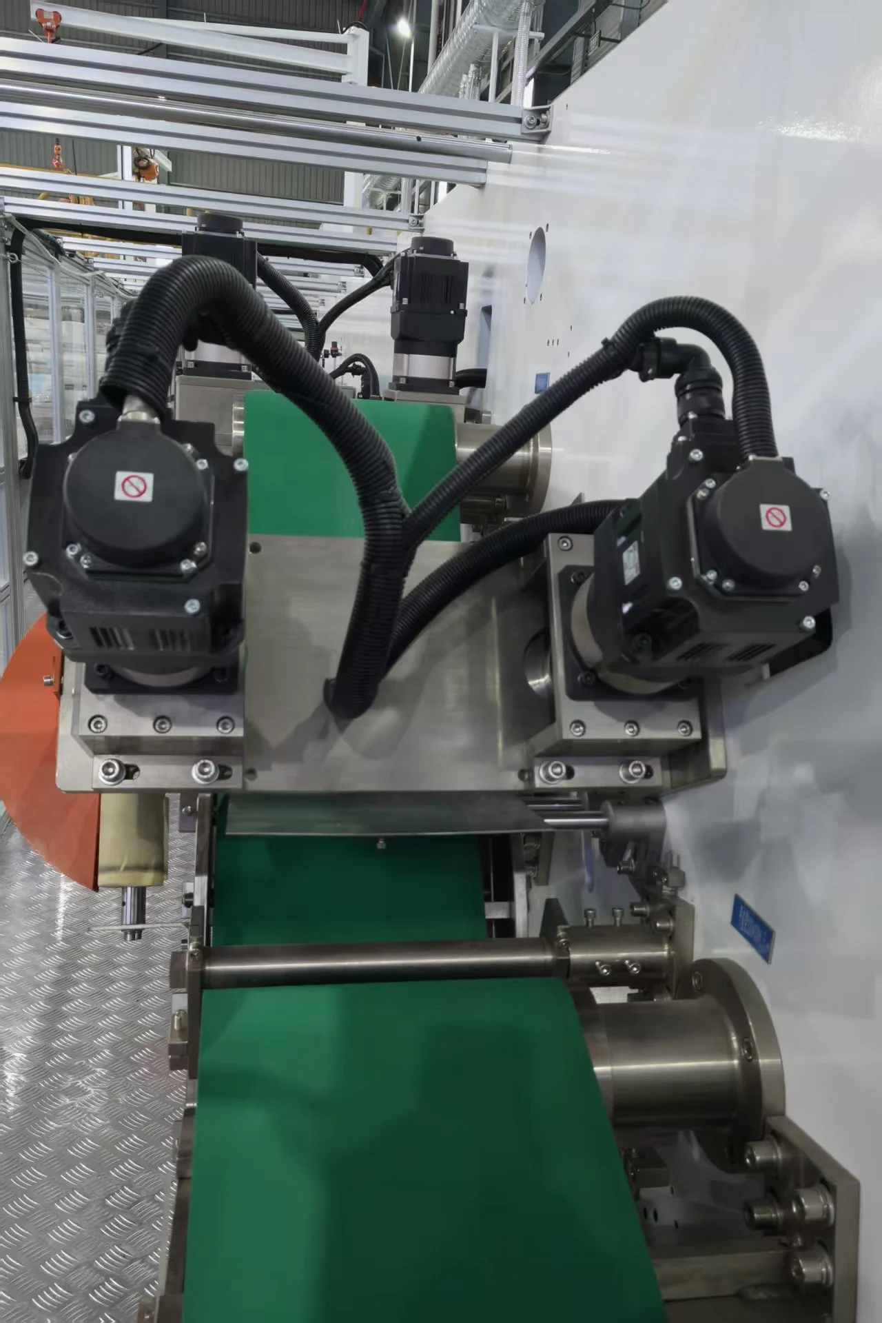 Pocket coil formation section of a mattress machine